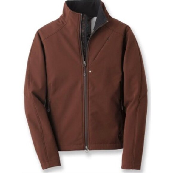 Isis Womens Softshell Jacket Size 10 Brown Wind & Weather Resistant - Picture 1 of 9